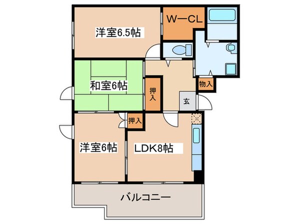 ｺｰﾄ　ﾘｼﾞｪｰﾙの物件間取画像